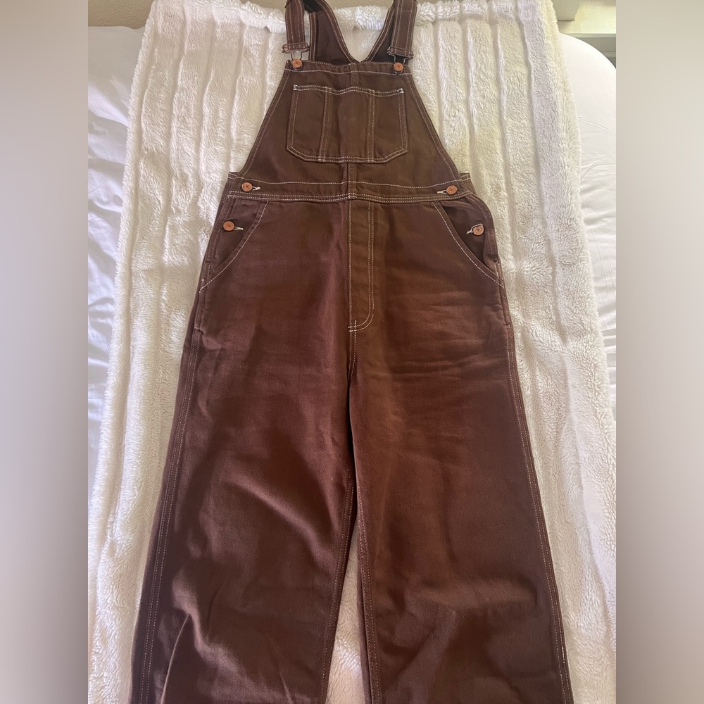 reformation denim overalls